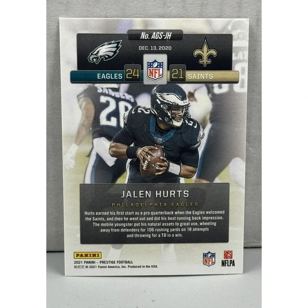2021 Prestige Any Given Sunday #9 Jalen Hurts‎ Philadelphia Eagles Insert